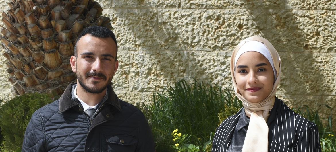 علا الحجازین و نورهان القرابلی، شرکت کنندگان در یک پروژه نوآوری جوانان توسط یونیسف/WFP در اردن.